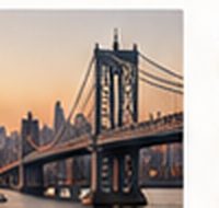 The Manhattan Bridge at dusk